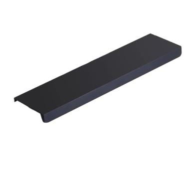 Imagem de CXYFQUUK Puxadores ocultos pretos dourados para armários de cozinha longos puxadores de gaveta puxadores de móveis de liga de alumínio puxadores de armário de guarda-roupa 2 peças (preto, 80 mm)