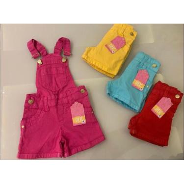 Imagem de Jardineira jeans rosa - .