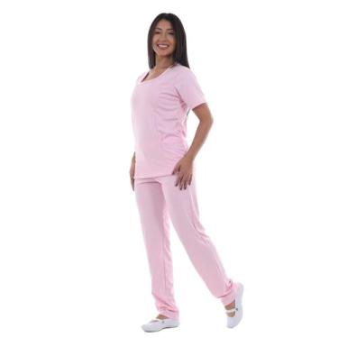 Imagem de Uniforme Para Doméstica de Calça e Jaleco em Helanca - EBT Uniformes, 