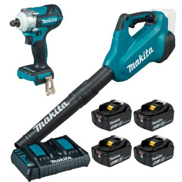 Imagem de Soprador + 4 Baterias 5Ah + Carregador 127V e Chave DTW3