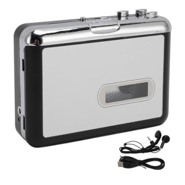 Imagem de Pilipane Conversor de cassete USB para MP3, leitor de cassete portátil com conector de fone de ouvido de 3,5 mm, som estéreo HiFi para amantes de música, entusiastas de fitas vintage, material ABS