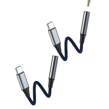Imagem de Adaptador de áudio USB C para conector de 3,5 mm (embalagem com 2) Cabo auxiliar de fone de ouvido DAC para Apple para iPhone 16 15 Pro Max para iPad Air4 compatível com Samsung S23 S22 S24 Tipo C