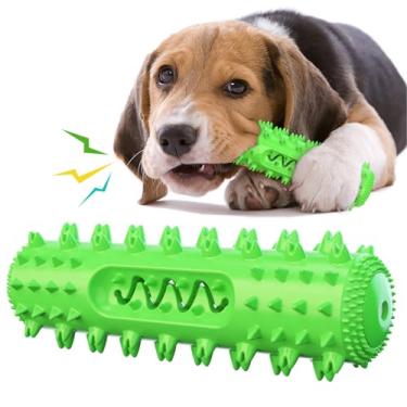 Imagem de Pssopp Chave de Cachorro Toys para Mastigadores Agressivos, Dentes Engraçados Limpando TPRs Macios, Reduzindo a Ansiedade de Animais de Estimação e Brinquedos de Tédio para Externo (Verde)