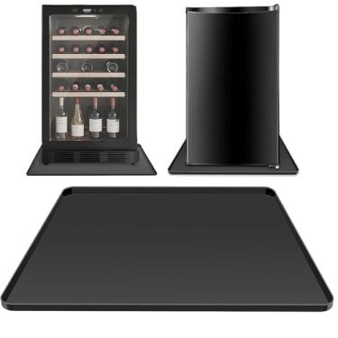 Imagem de Tapete de silicone para mini geladeira, 60 x 50 x 2 cm, bandeja coletora embaixo da geladeira, antiderrapante, prevenção de gotejamento, com bordas elevadas, bandeja coletora para geladeiras