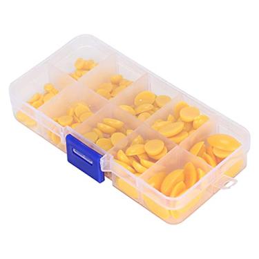 Imagem de Acouto Projetos de Artesanato de Olhos e Narizes de Boneca de Plástico de 180 Unidades - Bichos de Pelúcia Perfeitos, Ursinhos de Pelúcia e Artesanato de Costura - Acessórios Leves, Duráveis ​​e Não Tóxicos Com Caixa de Armazenamento (180 peças por caixa (amarelo))