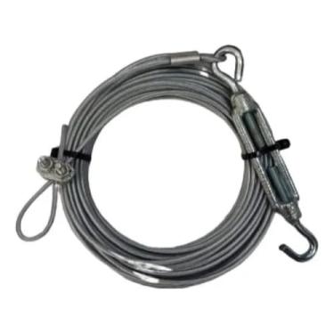 Imagem de Corda Varal, Kit Varal de Aço Revestido PVC Escolha(10 Metros,2 Unidades)