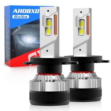 Imagem de AHOBXD Lâmpadas LED H4 de farol de neblina de luz alta/baixa 6500K branco com ventilador de resfriamento super brilhante 9003/H4 60000LM 900% lâmpadas de neblina para carro Plug and Play, pacote com 2
