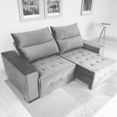 Imagem de Sofá Retrátil e Reclinável Coimbra Veludo Luxor Espuma D28 - SOFÁS WEB