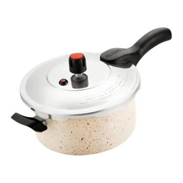 Imagem de Panela De Pressão Antiaderente 3L Fechamento Externo Bege