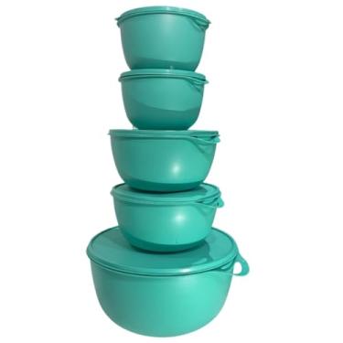 Imagem de Potes Hermeticos para Mantimentos,Kit Jogo de Cozinha C/15 Potes de Plastico Hermetico Resistente Ideal para Armazenar Alimentos+Jarra(Kit 5 Peças - TIFANNY)