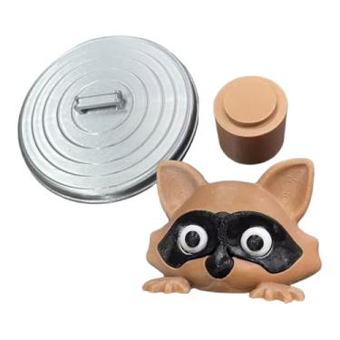 Imagem de SiaBiced Porta-papel Higiênico em Formato de Guaxinim, Dispensador de Papel Higiênico, Organizador Fácil de Instalar, Armazenamento de Rolos de Papel Higiênico, Marrom, Tamanho real