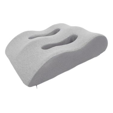 Imagem de Travesseiro de elevação de perna, ergonômico, espuma de memória, suporte de perna, com capa lavável, para dormir, casa, salão de beleza