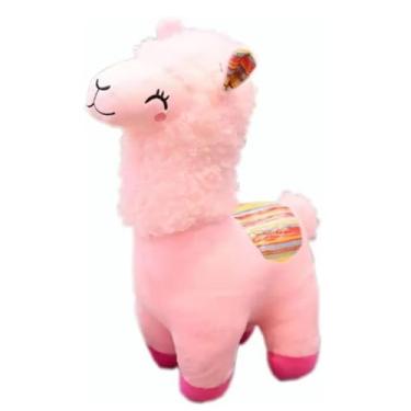 Imagem de Pelucia Lhama Alpaca Rosa Incriveis 26cm!
