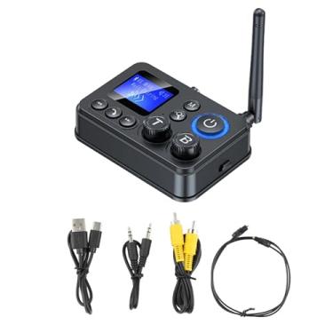 Imagem de MOUDOAUER Transmissor receptor 20M Bluetooth 5.4 adaptador de áudio, adaptador sem fio de áudio para alto-falante, AUX/RCA/coaxial