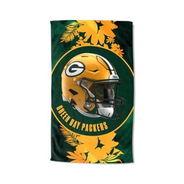 Imagem de NFL Green Bay Packers Toalha de praia de microfibra grande, 101 x 182 cm – secagem rápida, resistente à areia, leve, altamente absorvente, design de jogar moedas