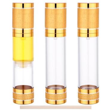 Imagem de Segbeauty Recipientes de viagem recarregáveis sem ar de 50 ml para cremes, 3 peças, recipientes vazios de líquido de viagem, frascos de bomba de vácuo de 50 ml para loções, dispensadores de bomba de