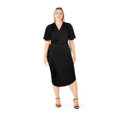 Imagem de City Chic Vestido feminino plus size - Holanda, Preto, 58