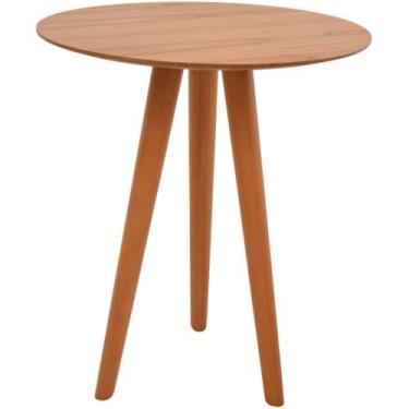 Imagem de Mesa Lateral baixa Pé Palito em Madeira Maciça com Tampo Lâminado - Re