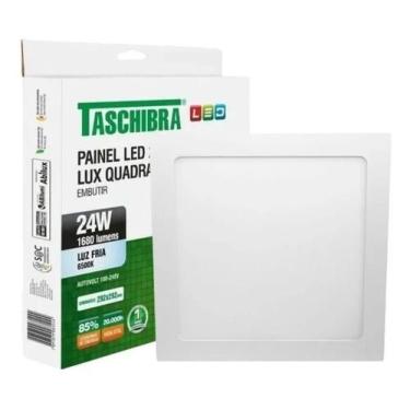 Imagem de Painel Plafon Luminária Led Quadrado Embutir 24w Bivolt Taschibra, Bra
