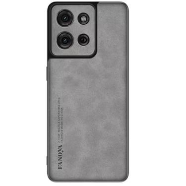 Imagem de Capinha Protetora Couro Luxo Estilo Camurça Para Motorola Moto G75