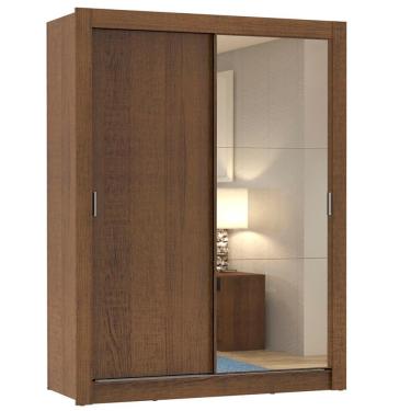 Imagem de Guarda Roupa Solteiro Espelho 2 Portas Correr Dallas Madesa