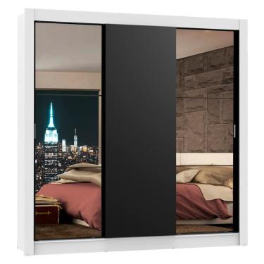 Imagem de Guarda Roupa 3 Portas de Correr Espelhos 2 Gavetas Madesa