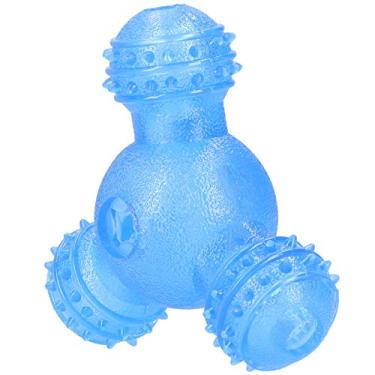 Imagem de Yctze Brinquedo Alimentador Automático para Animais de Estimação - Bola Interativa para Mastigação e Cuidados Dentários, Brinquedo para Vazamento de Alimentos TPR para Cães Pequenos e Médios, (Azul)