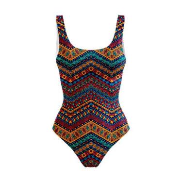 Imagem de Body Maiô Estampado Raveup Padrões Tribais Coloridos - NoBrand, G