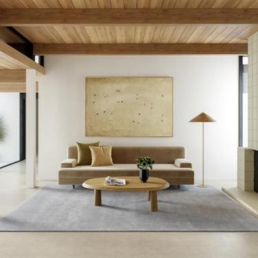 Imagem de Rugs USA x Arvin Olano Gaia New Zealand Tapete felpudo de lã, 3x5, cinza