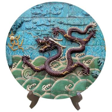 Imagem de EAPEY Loong chinês, decoração de mesa, cultura chinesa, arte de parede impressa, decoração de casa sala de estar