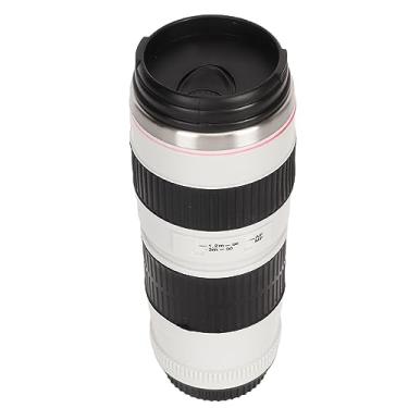 Imagem de Caneca de café com lente de câmera, foto divertida, caneca de lente de aço inoxidável, canecas de café de aço inoxidável, tampas seladas, caneca de câmera de fotógrafo, caneca de viagem para homens e