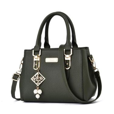 Imagem de Bolsa de Correio Couro Casual com Grande Capacidade e Estilo Feminina