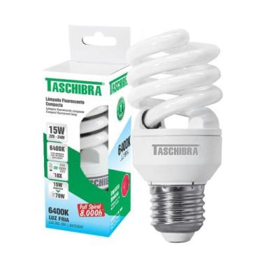 Imagem de Lâmpada Compacta Eletrônica Espiral 15W E27 6400K 220V - Taschibra
