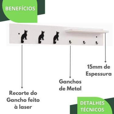 Imagem de Porta Chaves De Parede Porta Chaveiro Organizador B.B.C.P - Metalcromo