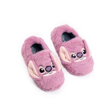 Imagem de Disney Lilo & Stitch Angel Chinelos mocassim para meninas rosa | Chinelos fofos para casa infantil | Mercadoria, Anjo, 14