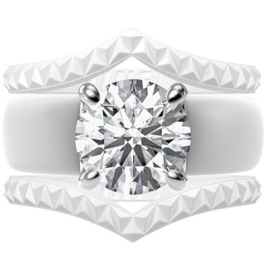 Imagem de Rinfit Anel de silicone empilhável com pedra - anel de zircônia cúbica de corte redondo para mulheres - alianças de casamento de borracha - design patenteado, Size 6, Silicone, Zircônia cúbica