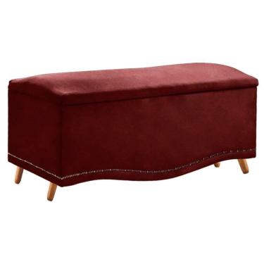 Imagem de Calçadeira Sapateira Baú Holanda 160cm De Largura Sintético Star Confort Vermelho