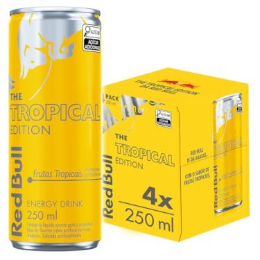 Imagem de Pack de 4 Latas Red Bull Energético, Tropical, 250ml