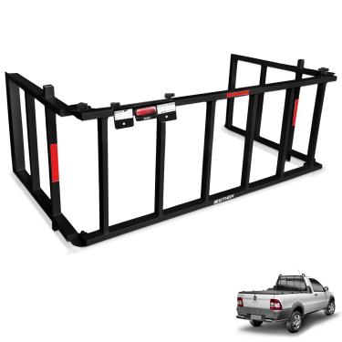 Imagem de Extensor De Caçamba Strada 1998 a 2013 Rampa Preto Reforçado 350kg