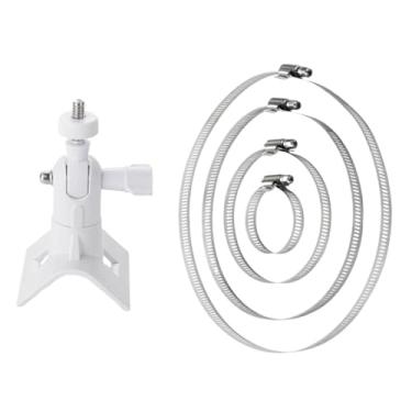 Imagem de menolana Suporte de montagem em tubo para câmera, em aço inoxidável, ajustável, com ferragens para reparos, suporte versátil e profissional para mangueira, Branco