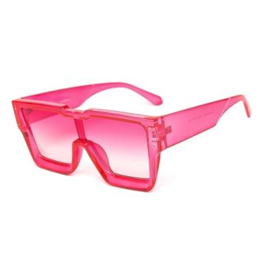 Imagem de HCHES Óculos de Sol Retangulares Vintage Femininos Pequenos para Dirigir, Estilo Pescador, Proteção UV400 (ROXO)