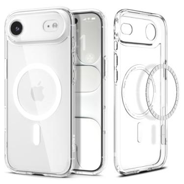Imagem de Capa Spigen para iPhone 17 Air, Ultra Híbrida [MagFit] Projetada para Apple iPhone 17 Air - Branco Transparente