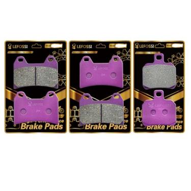 Imagem de LE LEFOSSI Pastilhas de freio dianteiras traseiras de fibra de carbono para motocicleta compatíveis com Ducati 696 08-15 796 Monster 10-15 848 Streetfighter 12-15 1100 Monster 09-12 1200 Supersport
