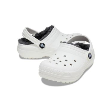 Imagem de Sandália crocs classic lined clog infantil white/grey-Unissex