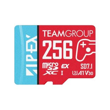 Imagem de TEAMGROUP Cartão expresso microSD APEX 256GB, cartão de memória microSDXC U3 A1 V30 R/W até 800/700 MB/s, para Nintendo Switch2, compatível com UHS-I, com adaptador TAPMSDE256GIV30A102