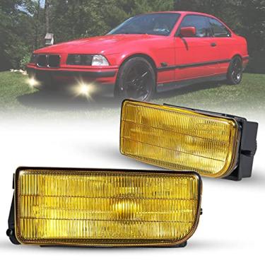 Imagem de TULALUX Lâmpadas de neblina para 1992 1993 1994 1995 1996 1997 1998 1999 BMW (M3 E36) 318i 318is 318ti 320i 323i 323is 325i 325is 328i 328is 3 Série original de design, 1 Par, com lâmpadas H1 (lente amarela)