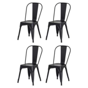 Imagem de Kit 4 Cadeiras Para Bar/restaurante/área Externa Tolix - UNIVERSAL MIX