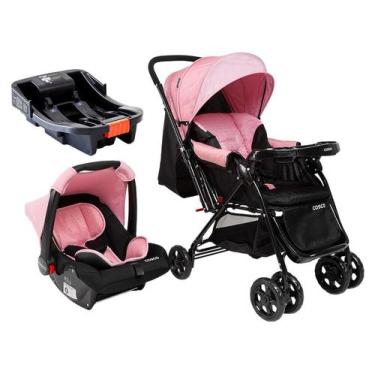 Imagem de Carrinho de Bebê Alça Reversível com Base e Bebê Conforto Cosco Kids R