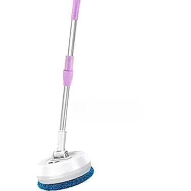 Imagem de Esfregão Elétrico Giratório 360° Recarregável Mop Elétrico Sem Fio para Limpeza de Piso (Rosa)
