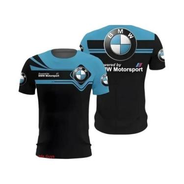 Imagem de Camiseta Masculina De Verão BMW Manga Curta Moda Casual Esportiva Corr